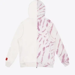 Sree Santhosh Best Selling Mauve/Chalk Tie Dye Pieced Logo Zip Hoodie