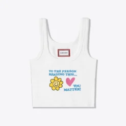Sree Santhosh You Matter Ribbed Tank (White)