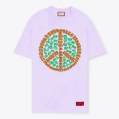 Sree Santhosh Peace Butterfly T-Shirt Dress (Violet)