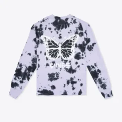 Sree Santhosh Tie Dye Butterfly L/S T-Shirt (Violet/Black)