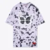Sree Santhosh Tie Dye Butterfly Logo T-Shirt Dress (Violet/Black) Best Selling