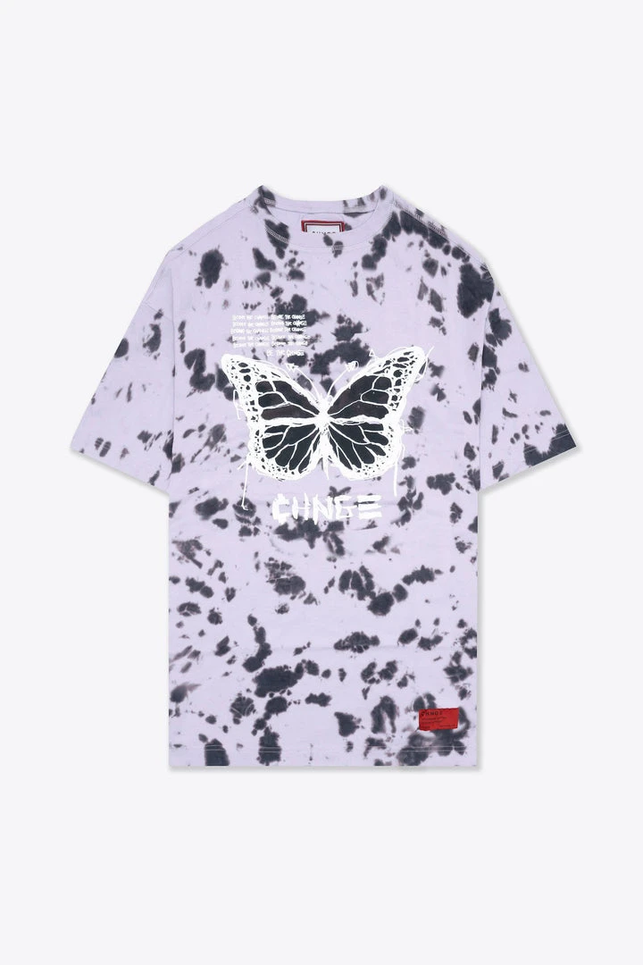 Sree Santhosh Tie Dye Butterfly Logo T-Shirt Dress (Violet/Black) Best Selling 1 Sree Santhosh Tie Dye Butterfly Logo T-Shirt Dress (Violet/Black) Best Selling