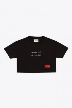 Sree Santhosh Best Selling WDOYS Crop Top (Black)