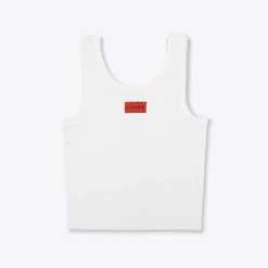 Sree Santhosh Best Selling SYLP Ribbed Tank (White)