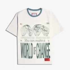 Sree Santhosh World Of Change S/S Ringer T-Shirt (Chalk)