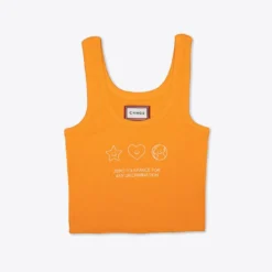 Sree Santhosh ZTFAD Ribbed Tank (Orange Slice) Best Selling